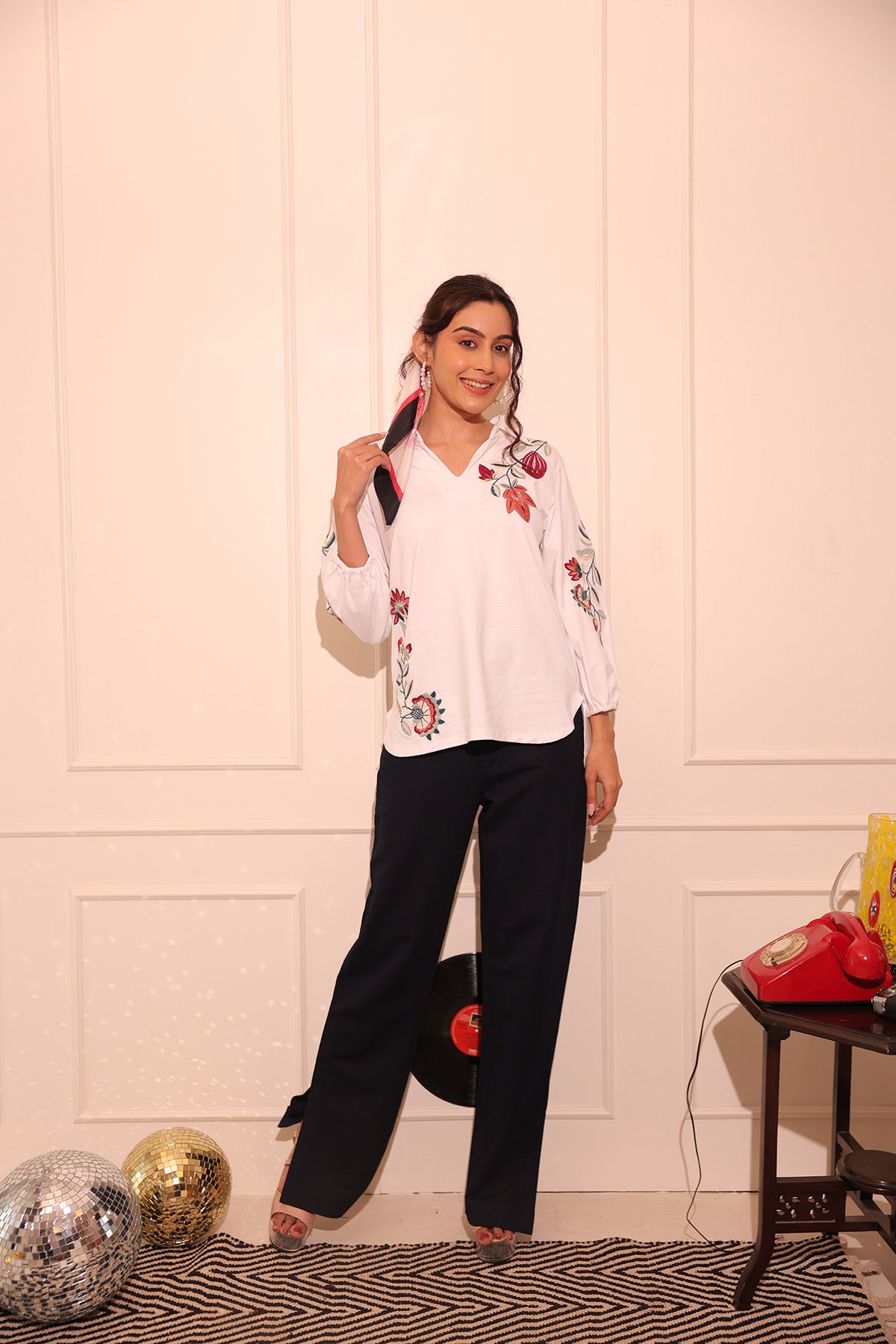 chloe carnation + araya pants