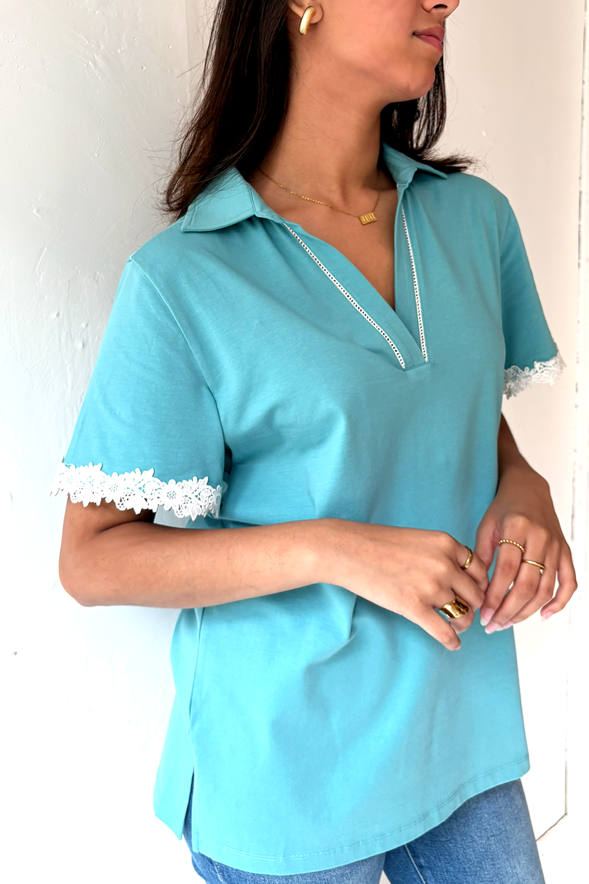 Amaya Lace Polo