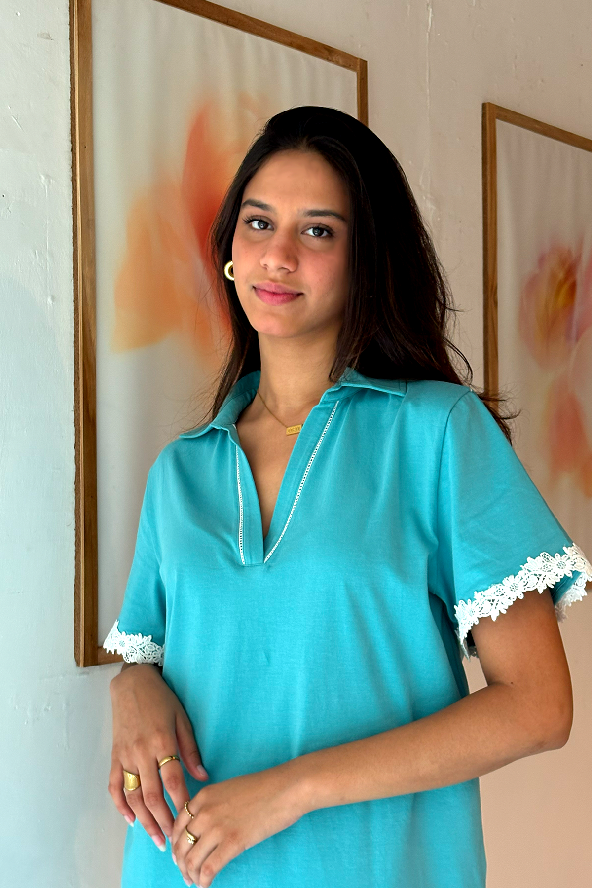 Amaya Lace Polo