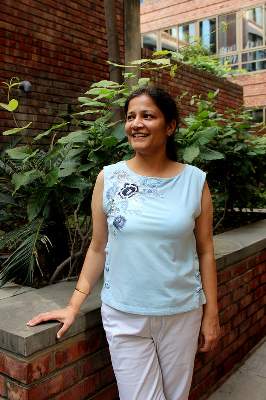 Mexican Corazon Sleeveless Top
