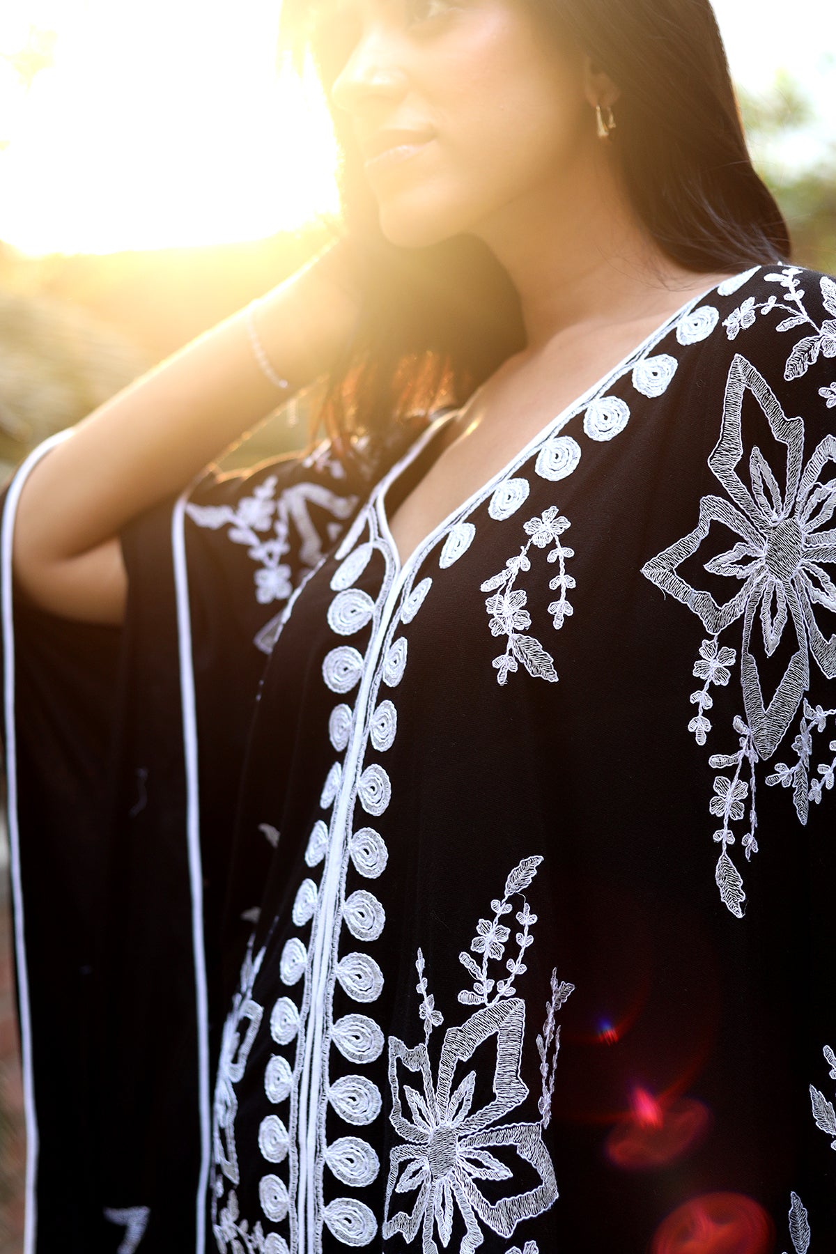 Aurora Embroidered Cape Shirt