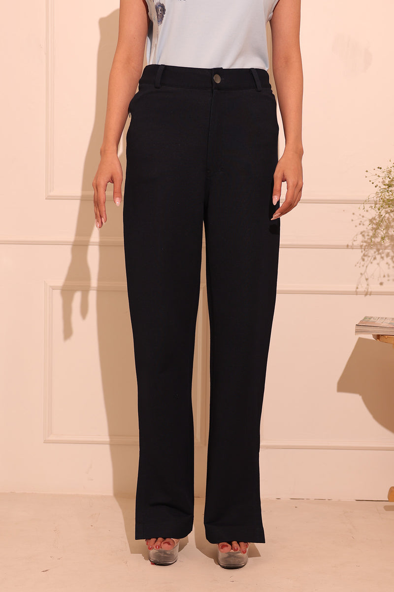 ARAYA DEN KNIT BOOTLEG TROUSERS