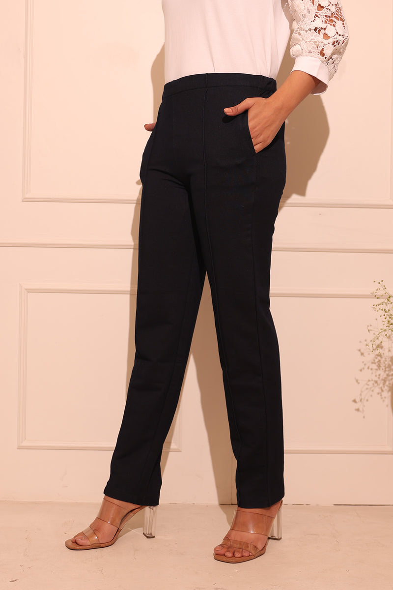 SERENNA DEN KNIT STRAIGHT FIT TROUSERS