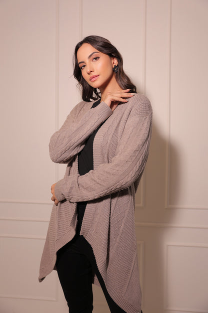 Evalia Cable Knit Cardigan