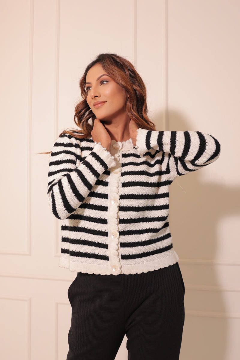 ELYSIAN STRIPE CARDIGAN